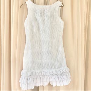 Lily Pulitzer| Sleeveless Shift Little White Dress